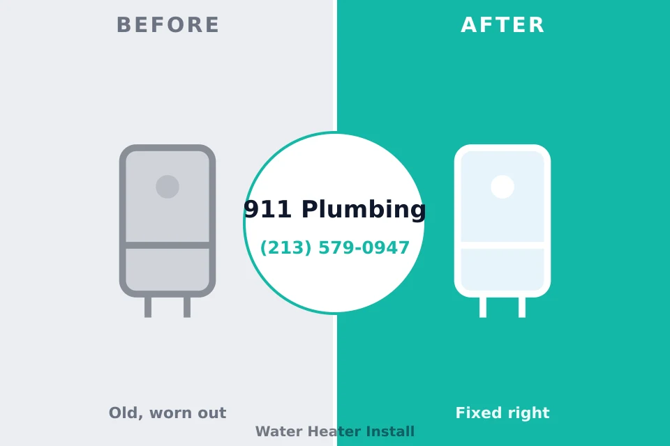 Before and after: plumbing company Shelby, MI